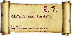 Répássy Teréz névjegykártya